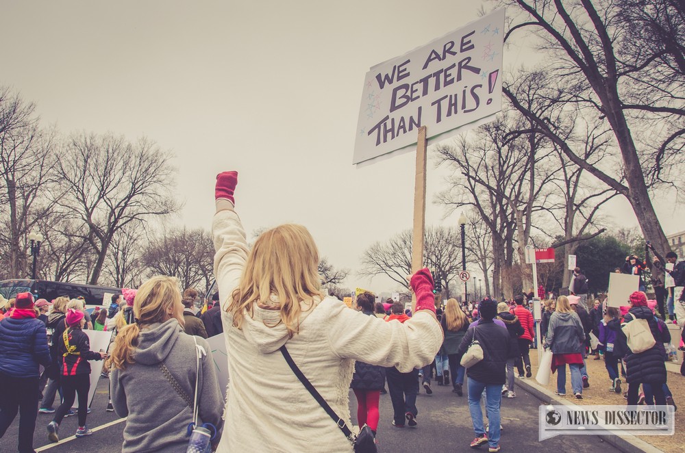 Photo of people passionately protesting