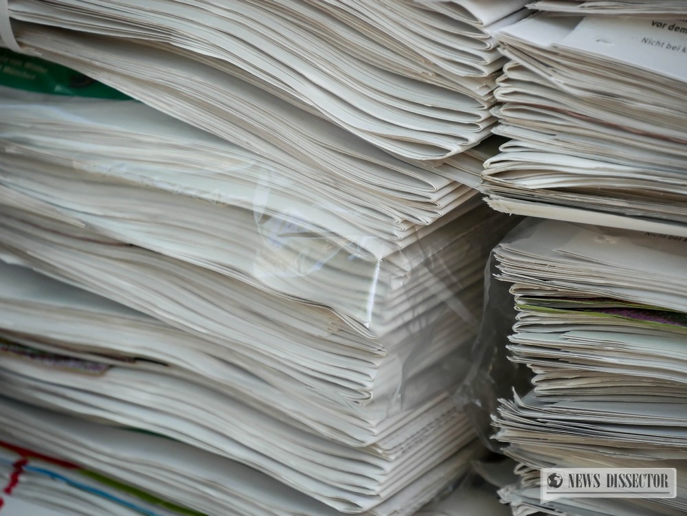 Stack of newspapers